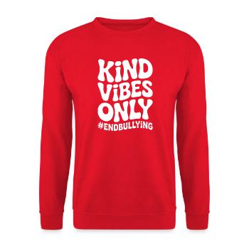Juste des vibes gentils - Sweat-shirt Unisexe - rouge - Devant - Alina (178cm) & Michal (187cm)