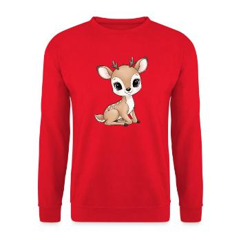 Cute Foal Cartoon - Unisex Sweatshirt - red - Front - Alina (178cm) & Michal (187cm)