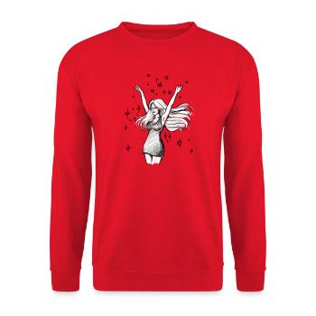 Autonomisation de la femme dansante - Illustration - Sweat-shirt Unisexe - rouge - Devant - Alina (178cm) & Michal (187cm)