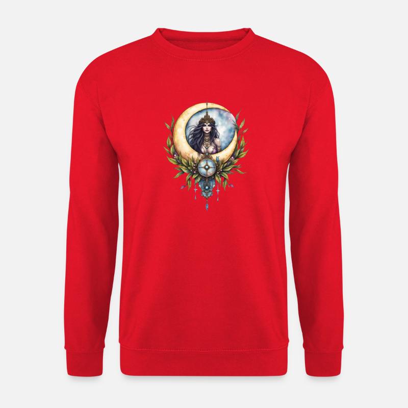 Celestial Queen Moon - Unisex Sweatshirt - red