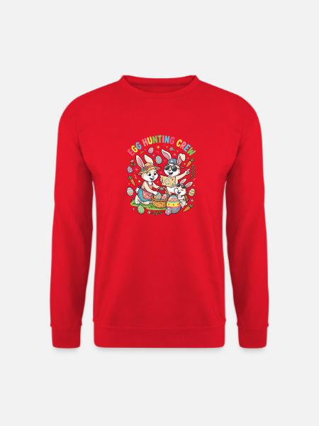 Hoster Bunny Family - Egg Collector - Unisex Sweatshirt - red
