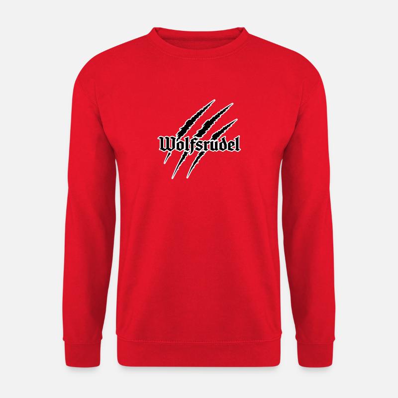 Wolf Claw Gothic Font Logo - Unisex Sweatshirt - red