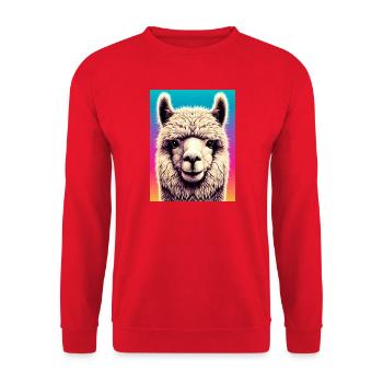 Alpaka - Unisex Pullover - Rot - Vorne - Alina (178cm) & Michal (187cm)