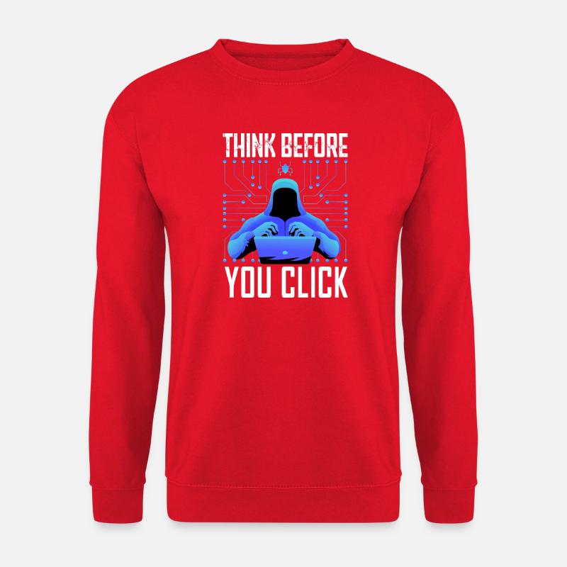 Hacker-Hacker-Hacker-Programmierer Linux Cybersicherheitsdaten - Unisex Pullover - Rot