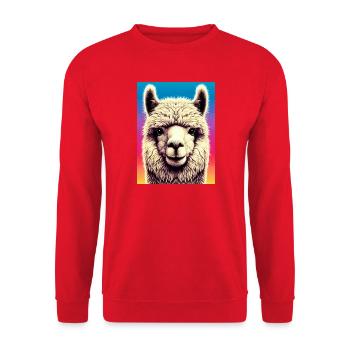Alpaka - Unisex Pullover - Rot - Vorne - Alina (178cm) & Michal (187cm)