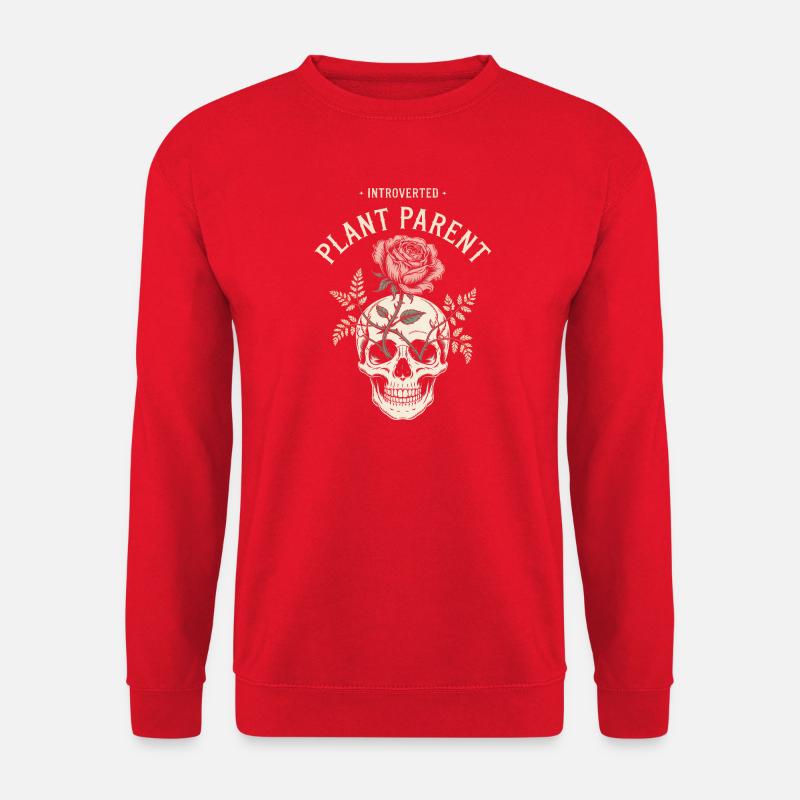 Plant Parent Skull Bloom - Unisex Sweatshirt - red