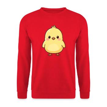 Cadeau mignon pour poussins de Kawaii - Sweat-shirt Unisexe - rouge - Devant - Alina (178cm) & Michal (187cm)