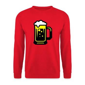 Beer beer glass icon - Unisex Sweatshirt - red - Front - Alina (178cm) & Michal (187cm)