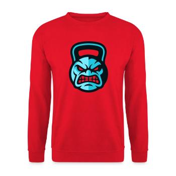 Logo kettlebell d’entraînement - Sweat-shirt Unisexe - rouge - Devant - Alina (178cm) & Michal (187cm)