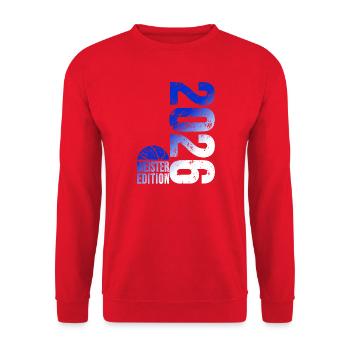 Basketball Master Shirt 2026, blue white - Unisex Sweatshirt - red - Front - Alina (178cm) & Michal (187cm)