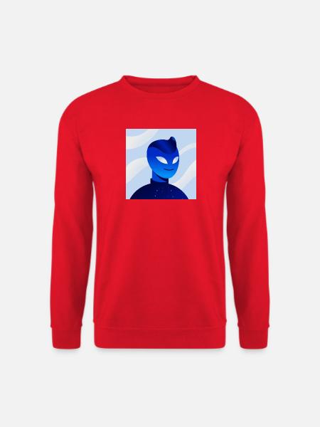 Blue Gradient Mask Avatar - Unisex Pullover - Rot