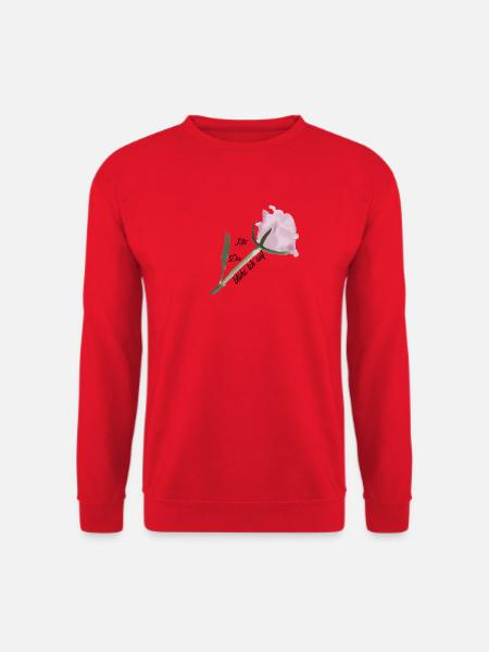 Rosen-Aquarell: zarte Blüte - Unisex Pullover - Rot