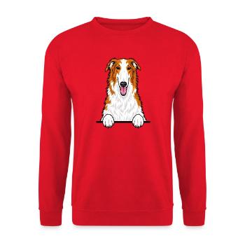 Barsoi - Unisex Pullover - Rot - Vorne - Alina (178cm) & Michal (187cm)