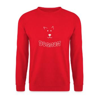 dogmom - Unisex Pullover - Rot - Vorne - Alina (178cm) & Michal (187cm)
