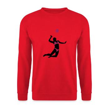 beachvolleyball_woman_2c - Unisex Sweatshirt - red - Front - Alina (178cm) & Michal (187cm)