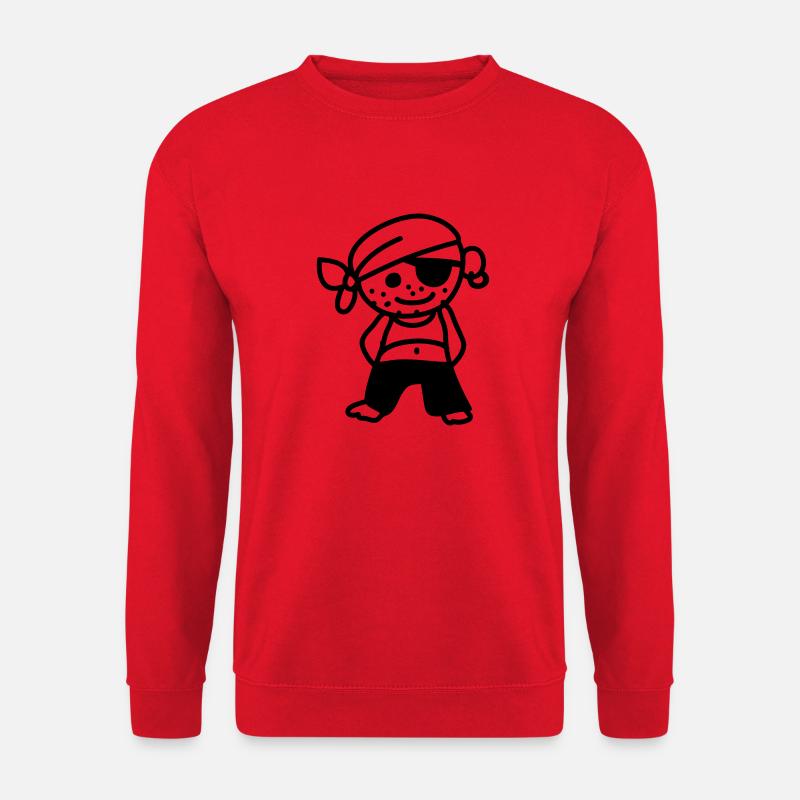 Pirate - Line - Unisex Sweatshirt - red
