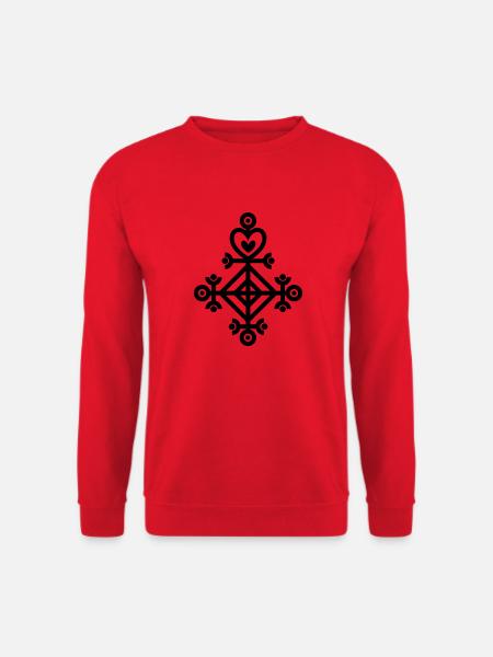 Love Charm Ástarstafur, Icelandic Rune Magic - Unisex Pullover - Rot