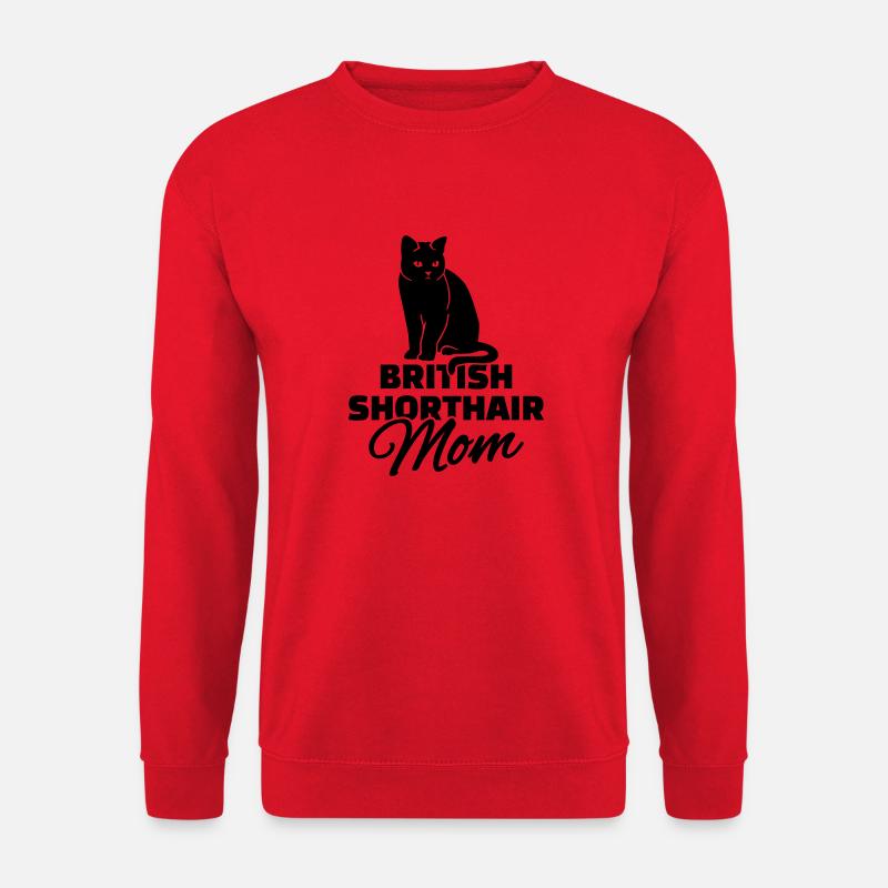 British Shorthair Mom - Unisex Sweatshirt - red