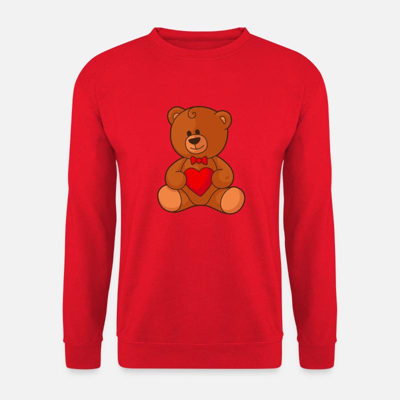 Teddy Bear mit Herz - Unisex Pullover - Rot
