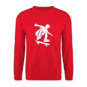 skate, skateboard, skateboarding - Sweat-shirt Unisexe - rouge - Devant - Alina (178cm) & Michal (187cm)