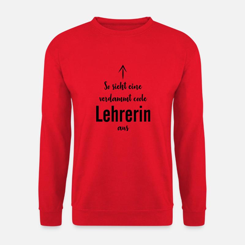 Lehrerin Schule Student - Unisex Pullover - Rot