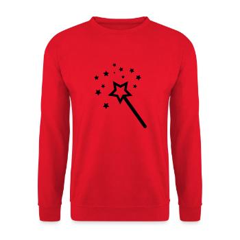 zauberstab - Unisex Pullover - Rot - Vorne - Alina (178cm) & Michal (187cm)
