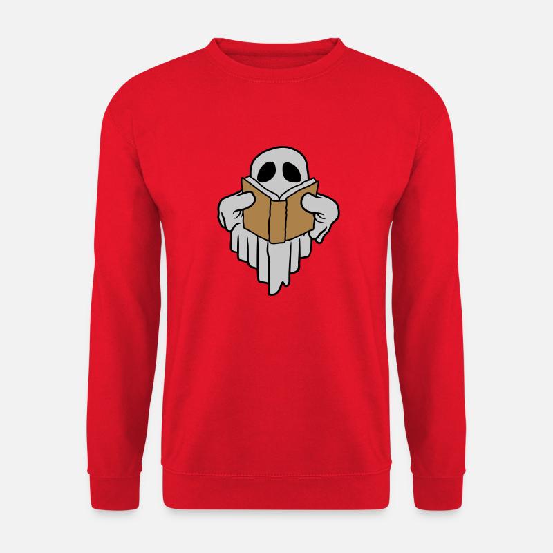 Buch lesender lustiger Geist - Unisex Pullover - Rot