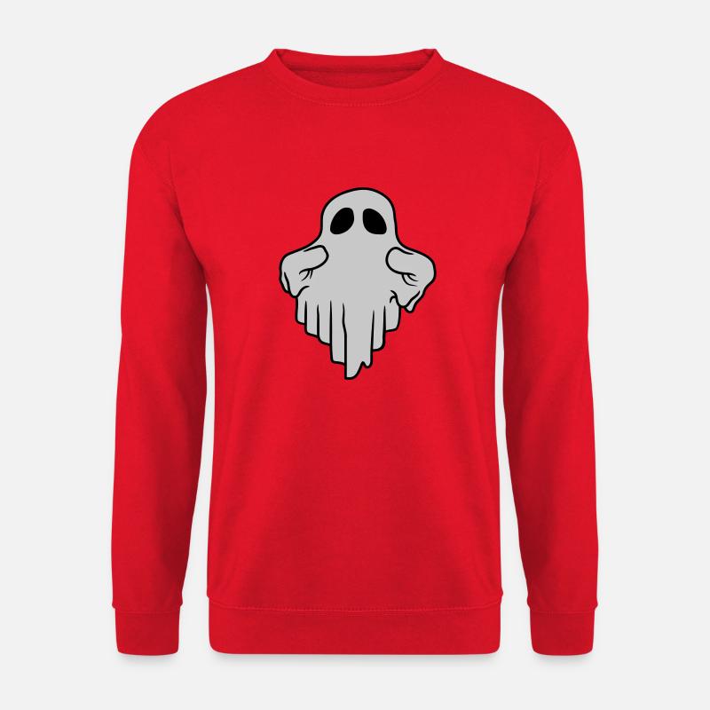 Lustiger schwebender Geist Comic - Unisex Pullover - Rot