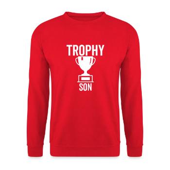 Trophy Son - Unisex Sweatshirt - red - Front - Alina (178cm) & Michal (187cm)