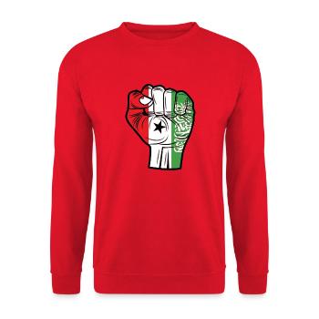 Flag of Somaliland - Unisex Sweatshirt - red - Front - Alina (178cm) & Michal (187cm)