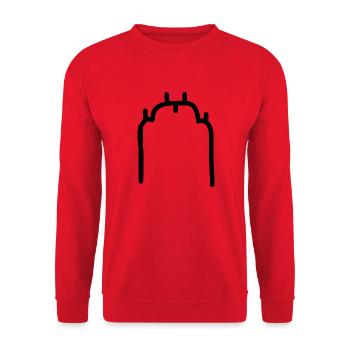 Hund Dog - Unisex Pullover - Rot - Vorne - Alina (178cm) & Michal (187cm)