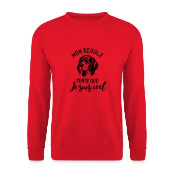 Beagle race de chien école canine - Sweat-shirt Unisexe - rouge - Devant - Alina (178cm) & Michal (187cm)