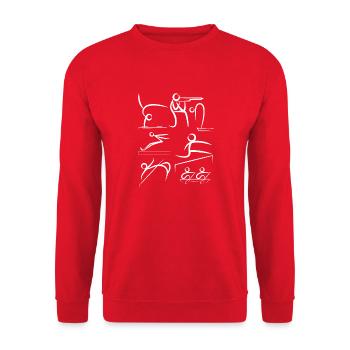 SPORT été compétition - Sweat-shirt Unisexe - rouge - Devant - Alina (178cm) & Michal (187cm)
