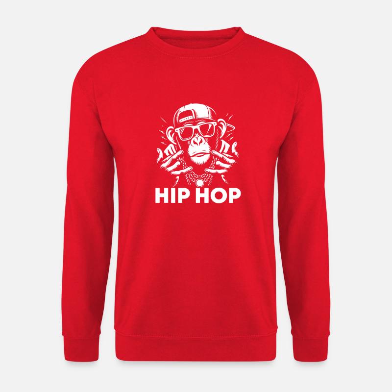 Hip Hop Affe Design - Unisex Pullover - Rot