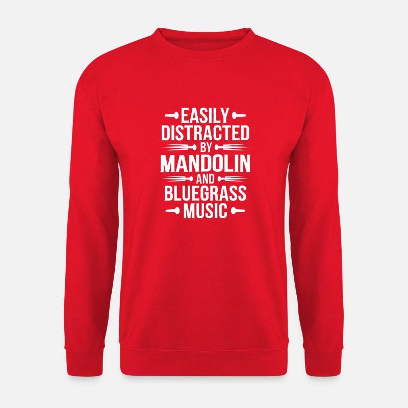 Mandolinen- und Bluegrass-Liebe - Unisex Pullover - Rot