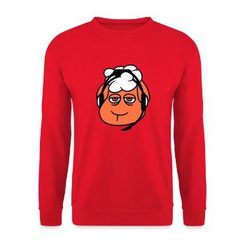 Schaf Gamer Headset Call Center Nerd Traurig Spiel - Unisex Pullover - Rot - Vorne - Alina (178cm) & Michal (187cm)
