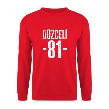 Düzce 81 – Nature and Culture from Türkiye - Unisex Sweatshirt - red - Front - Alina (178cm) & Michal (187cm)