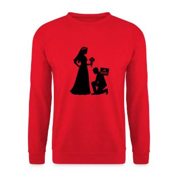 couple marié - Sweat-shirt Unisexe - rouge - Devant - Alina (178cm) & Michal (187cm)