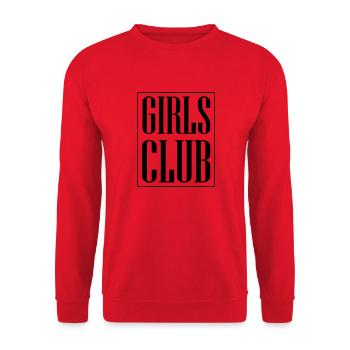 Club des filles - Sweat-shirt Unisexe - rouge - Devant - Alina (178cm) & Michal (187cm)