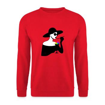 Haute Glace - Unisex Sweatshirt - red - Front - Alina (178cm) & Michal (187cm)