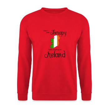 I Do not Need Therapy I Just Need To Go To Ireland - Unisex Sweatshirt - red - Front - Alina (178cm) & Michal (187cm)