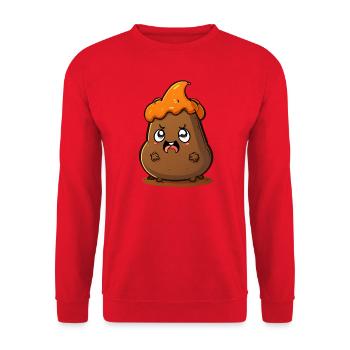 Drôle de pile de crottes de monstres d’Halloween - Sweat-shirt Unisexe - rouge - Devant - Alina (178cm) & Michal (187cm)