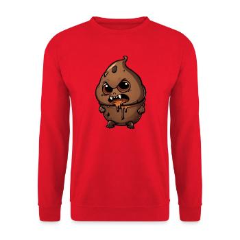 Drôle de pile de crottes de monstres d’Halloween - Sweat-shirt Unisexe - rouge - Devant - Alina (178cm) & Michal (187cm)