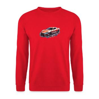Sportauto mit bunten Farben - Unisex Pullover - Rot - Vorne - Alina (178cm) & Michal (187cm)
