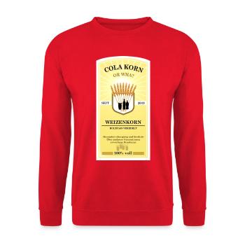 Cola Korn in Weizenkorn Edition - Unisex Pullover - Rot - Vorne - Alina (178cm) & Michal (187cm)