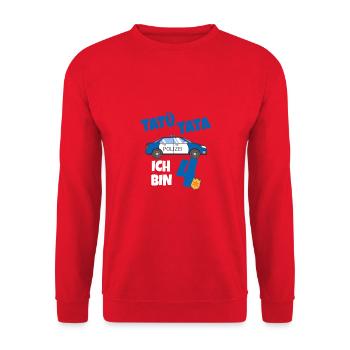 Kindergeburtstag Polizist 4 Jahre Kinder Polizei - Unisex Pullover - Rot - Vorne - Alina (178cm) & Michal (187cm)