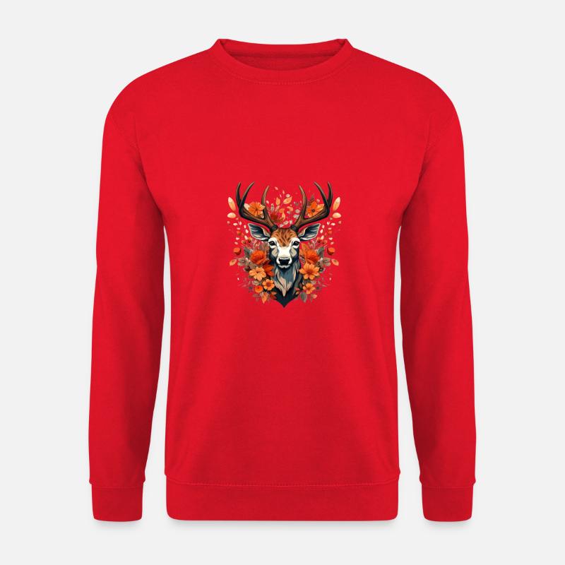 Replacement dirndl deer antlers deer - Unisex Sweatshirt - red