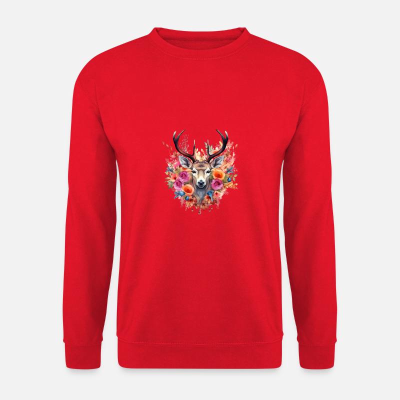 Ersatz Dirndl Hirschgeweih Hirsch - Unisex Pullover - Rot