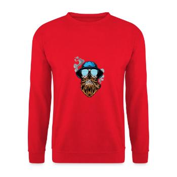 Lausbua Lausbub Lederhosen Trachten - Unisex Sweatshirt - red - Front - Alina (178cm) & Michal (187cm)