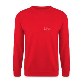 Glühwein Christmas Weihnachten Weihnachtsmarkt - Unisex Pullover - Rot - Vorne - Alina (178cm) & Michal (187cm)